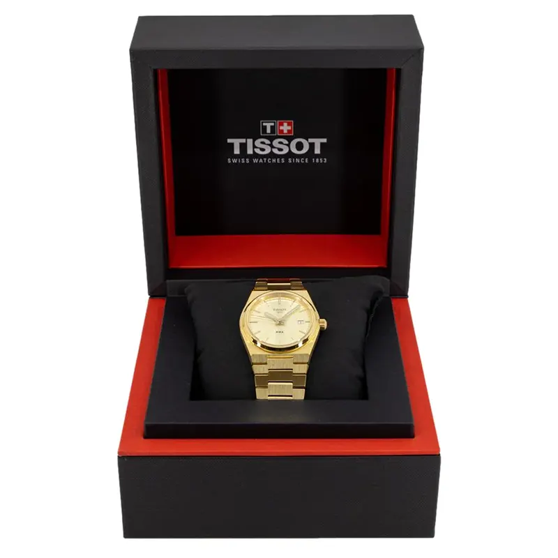 Tissot PRX 35mm Champagne Dial Gold-tone Unisex Watch- T137.210.33.021.00